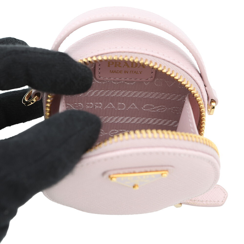 Prada Clutch Triangle Logo Chain Attached Bag - Picture 5 of 12